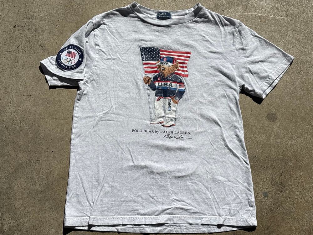 Polo Ralph Lauren Team USA POLO BEAR 2024 Olympics Short Sleeve T-Shirt Youth M
